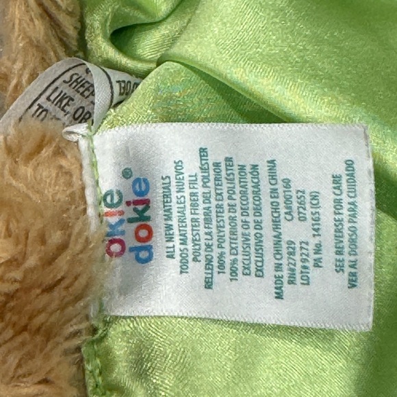 Okie Dokie Green Baby Security Blanket Monkey plush J13 - Picture 3 of 4